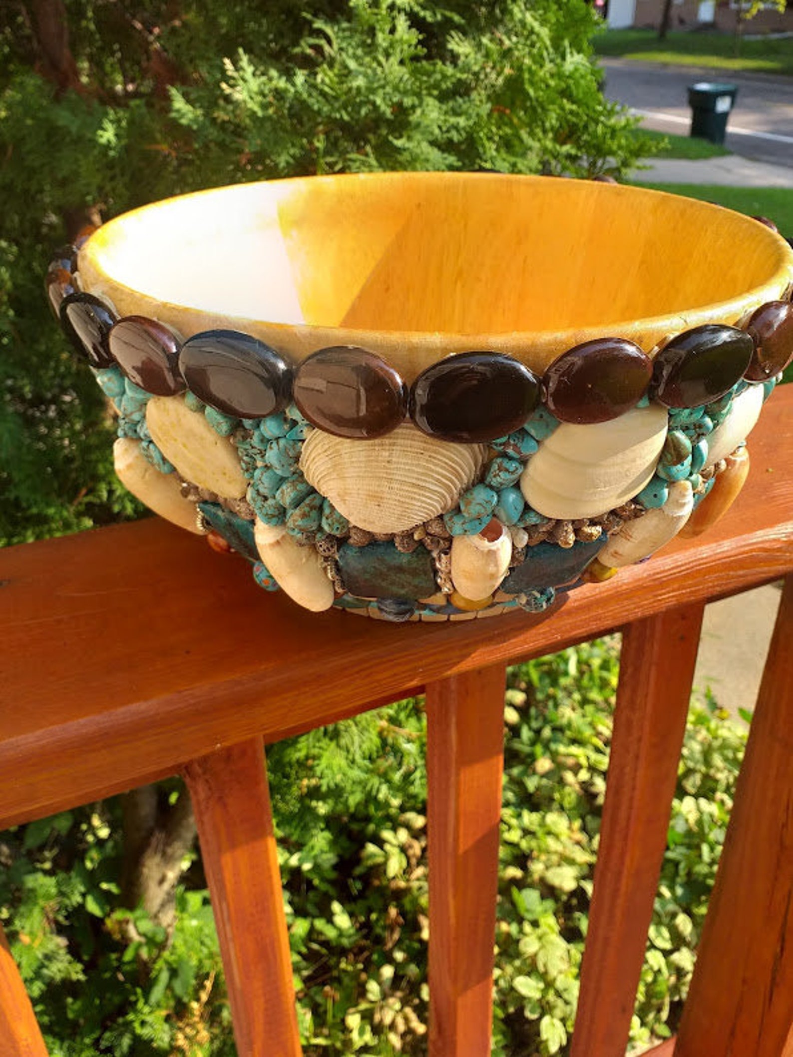 Large Mosaic Decorative Wooden Bowl Mosaic Bowl Mosaic Etsy UK