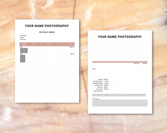 Photographer Order Form Template - IPS Photographers - Microsoft Word - INSTANT DOWNLOAD