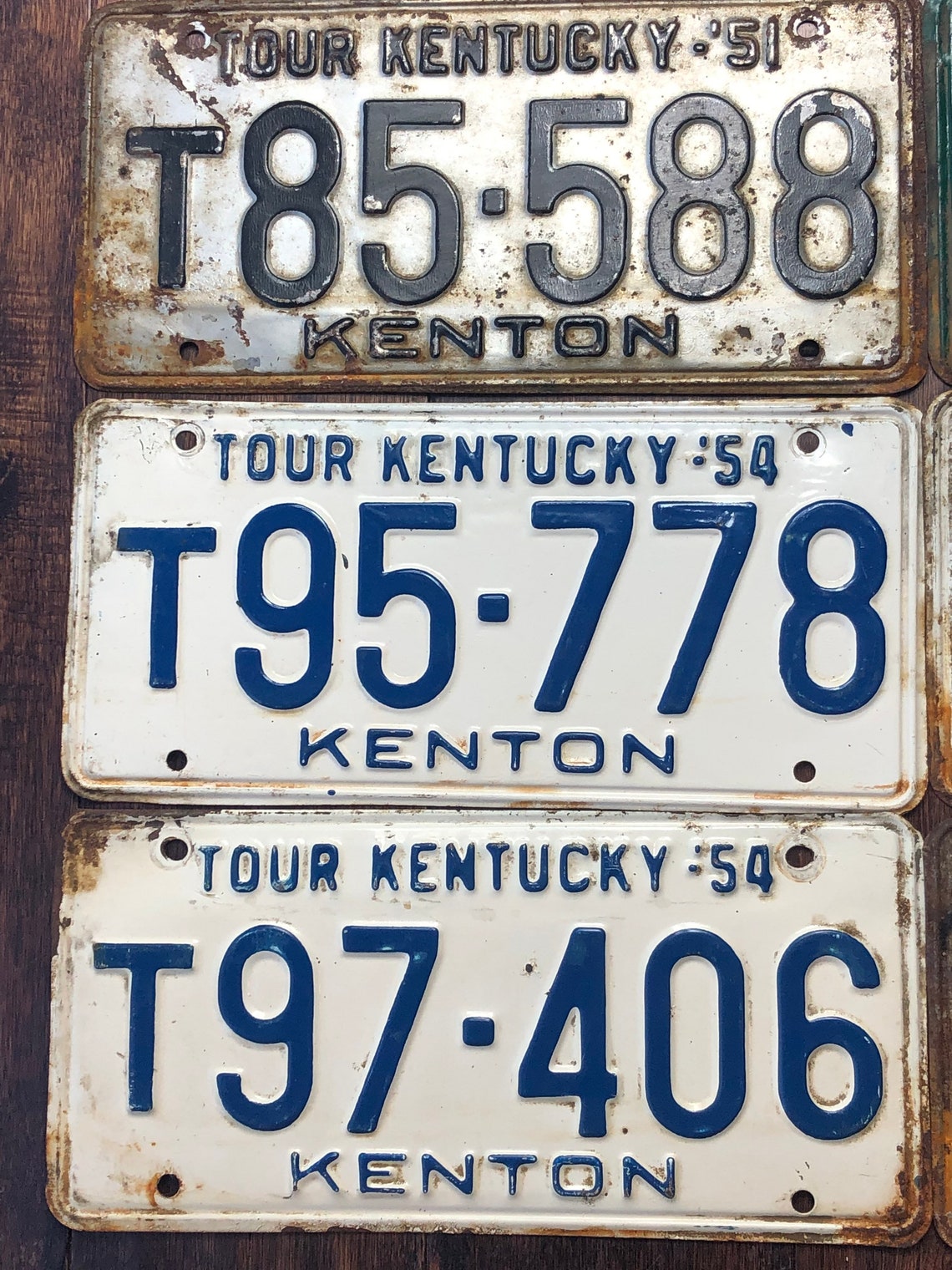 Choice of Vintage License Plate Kentucky Kenton County 1950 - Etsy
