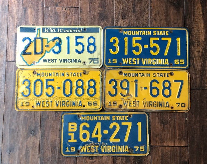 West Virginia Choice of License Plate, Pick Your Plate, West Virginia