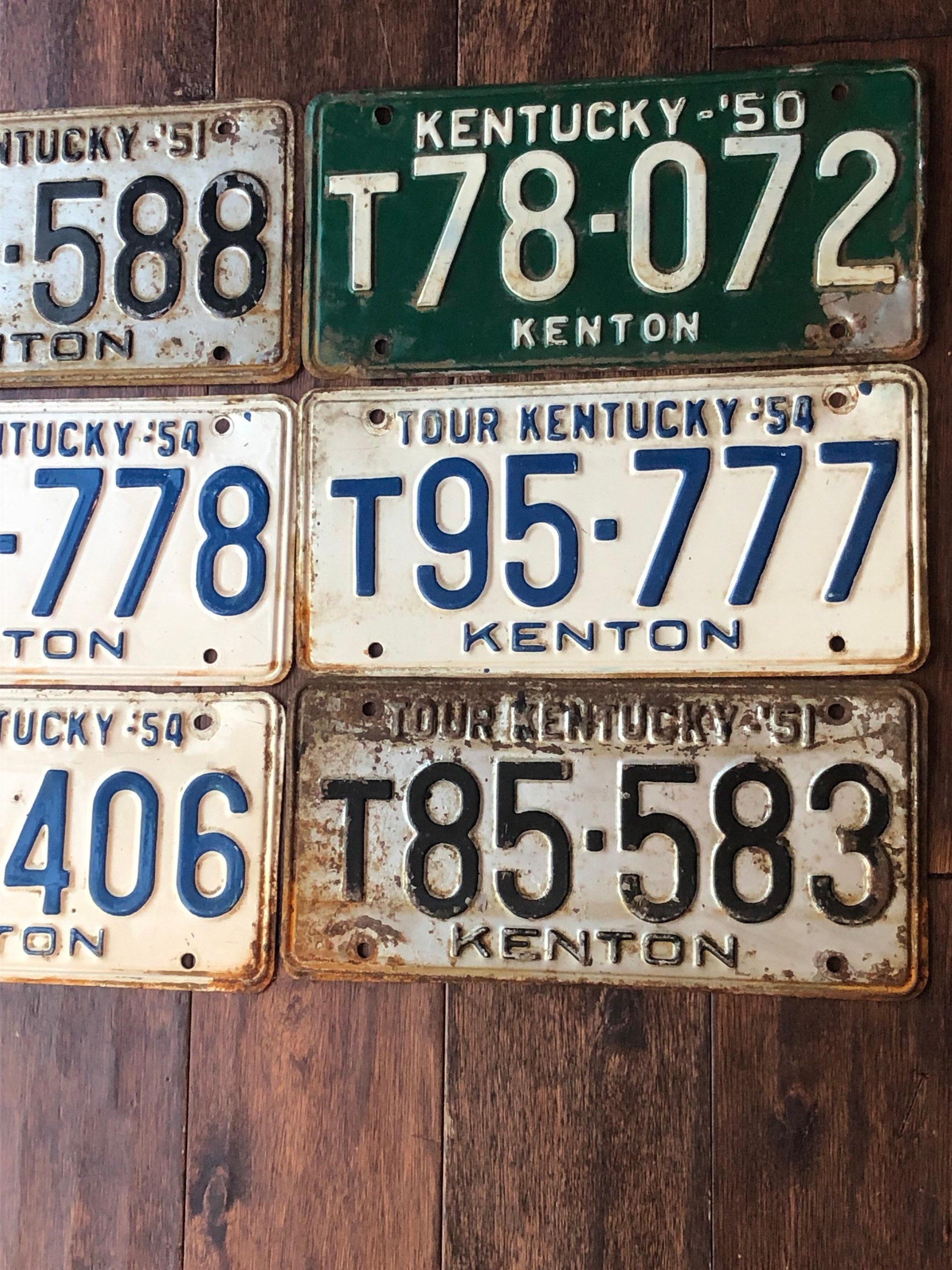 Choice of Vintage License Plate Kentucky Kenton County 1950 - Etsy