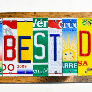 Father's Day Gift,License Plate Sign best dad ever, Best Dad Ever sign, Number One Dad-Fathers day gift, husband gift for Fathers Day. image 8