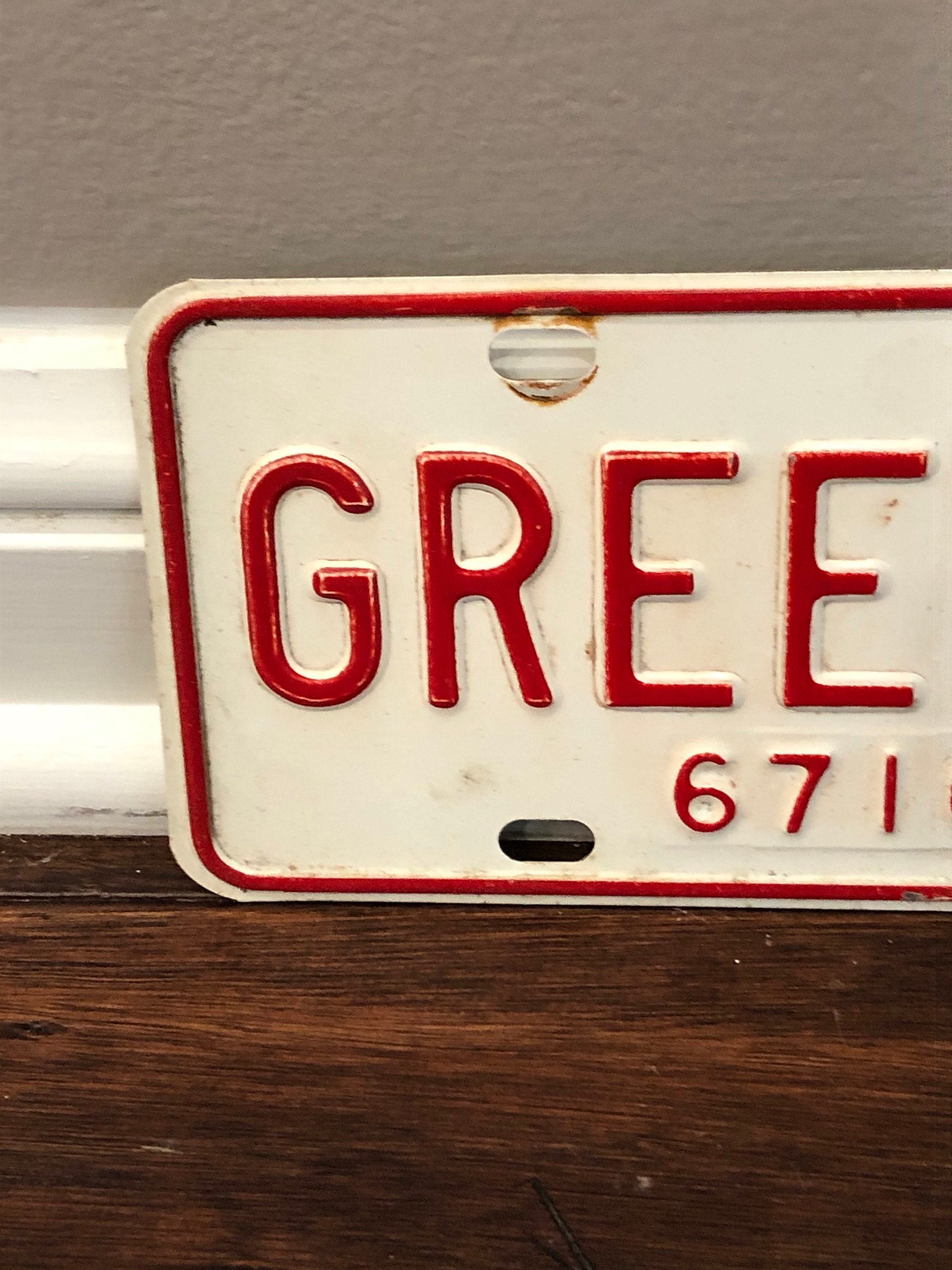Vintage License Plate Topper North Carolina Greensboro Etsy