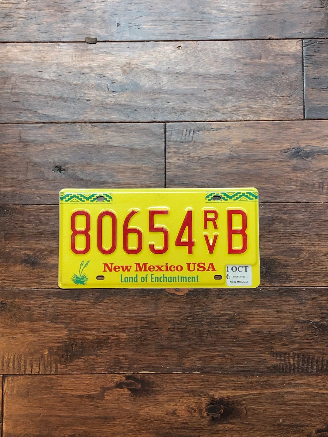License Plate New Mexico Yellow 2016 New Mexico License Plate Etsy