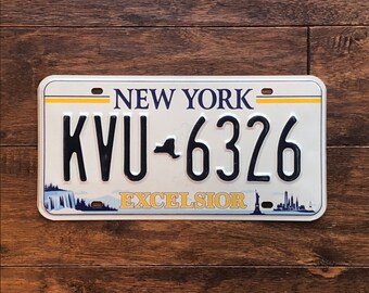 Vintage 1990s NY License Plate in Excellent Condition - Etsy