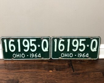 rare old ohio license plates for sale