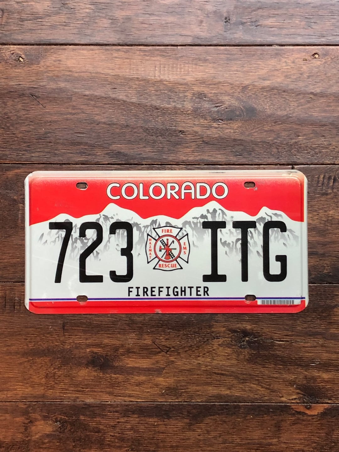 License Plate Colorado Firefighter, Firefighter License Plate Colorado