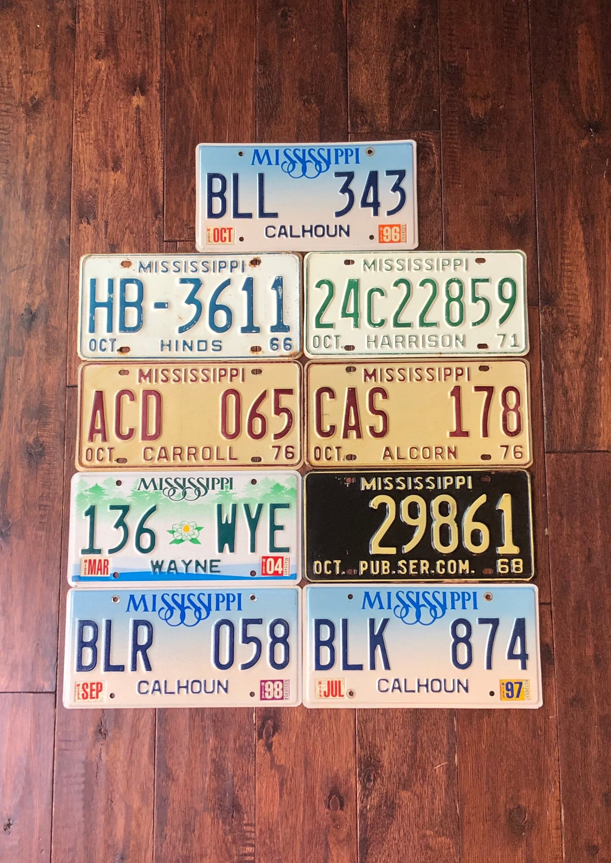 Mississippi License Plates Your Choice, Vintage Mississippi