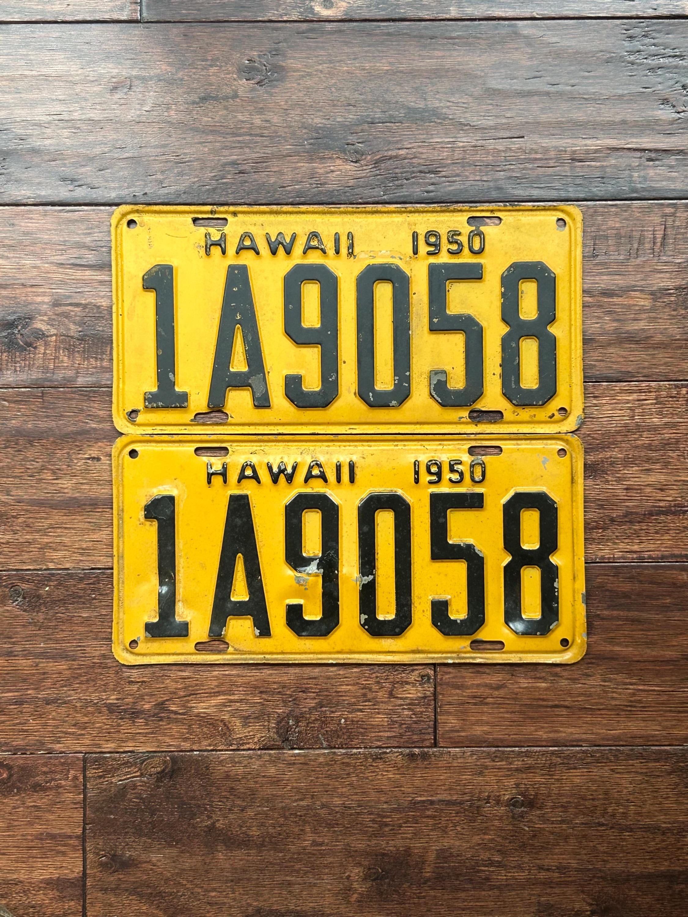 License Plates Hawaii, Prestate Hawaii License Plates, Old Hawaii