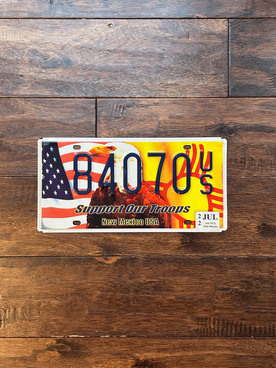 License Plate New Mexico Support Our Troops, New Mexico License Plate