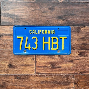 License Plate California, vintage California license plate 1970s 1980s, Vintage California license plate 1970s, old California license plate
