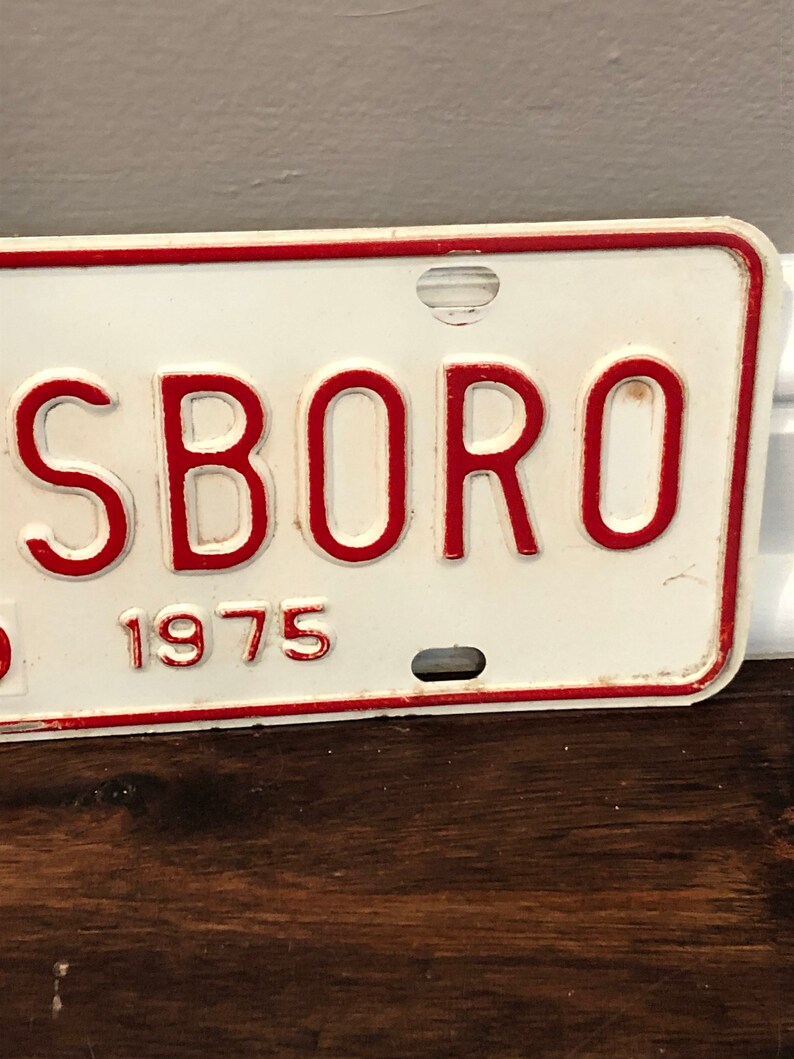 Vintage License Plate Topper North Carolina Greensboro Etsy