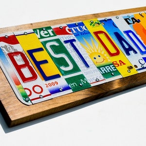 Father's Day Gift,License Plate Sign best dad ever, Best Dad Ever sign, Number One Dad-Fathers day gift, husband gift for Fathers Day. image 2