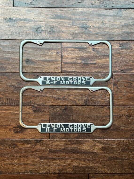 License Plate California Vintage Frame Pair, Vintage California 