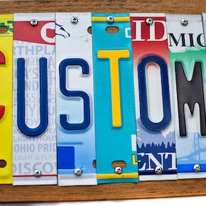 Custom License Plate Signs, Personalized gift, Custom Gifts, Unique Gifts, Retro Home Decor, Last Name Sign, license plate sign anniversary image 4