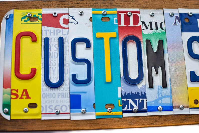 Custom License Plate Signs, Personalized gift, Custom Gifts, Unique Gifts, Retro Home Decor, Last Name Sign, license plate sign anniversary image 4