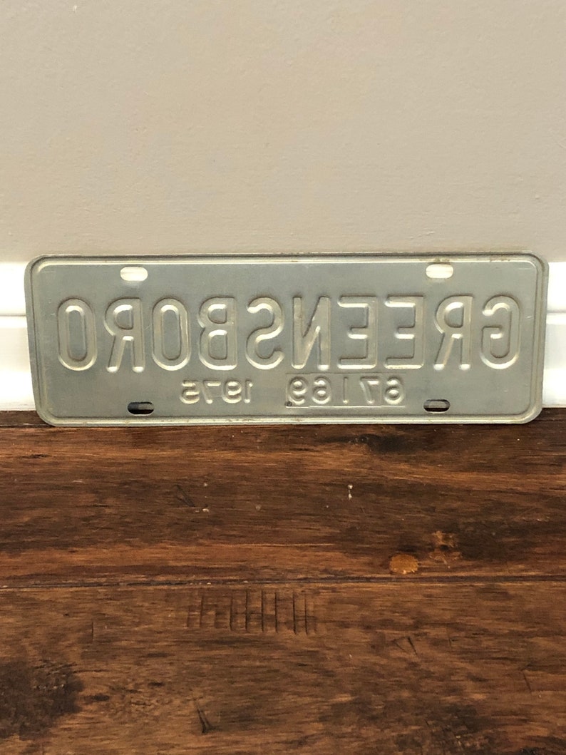 Vintage License Plate Topper North Carolina Greensboro Etsy