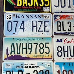 License Plates Route 66 Set, Craft Grade License Plates, Route 66
