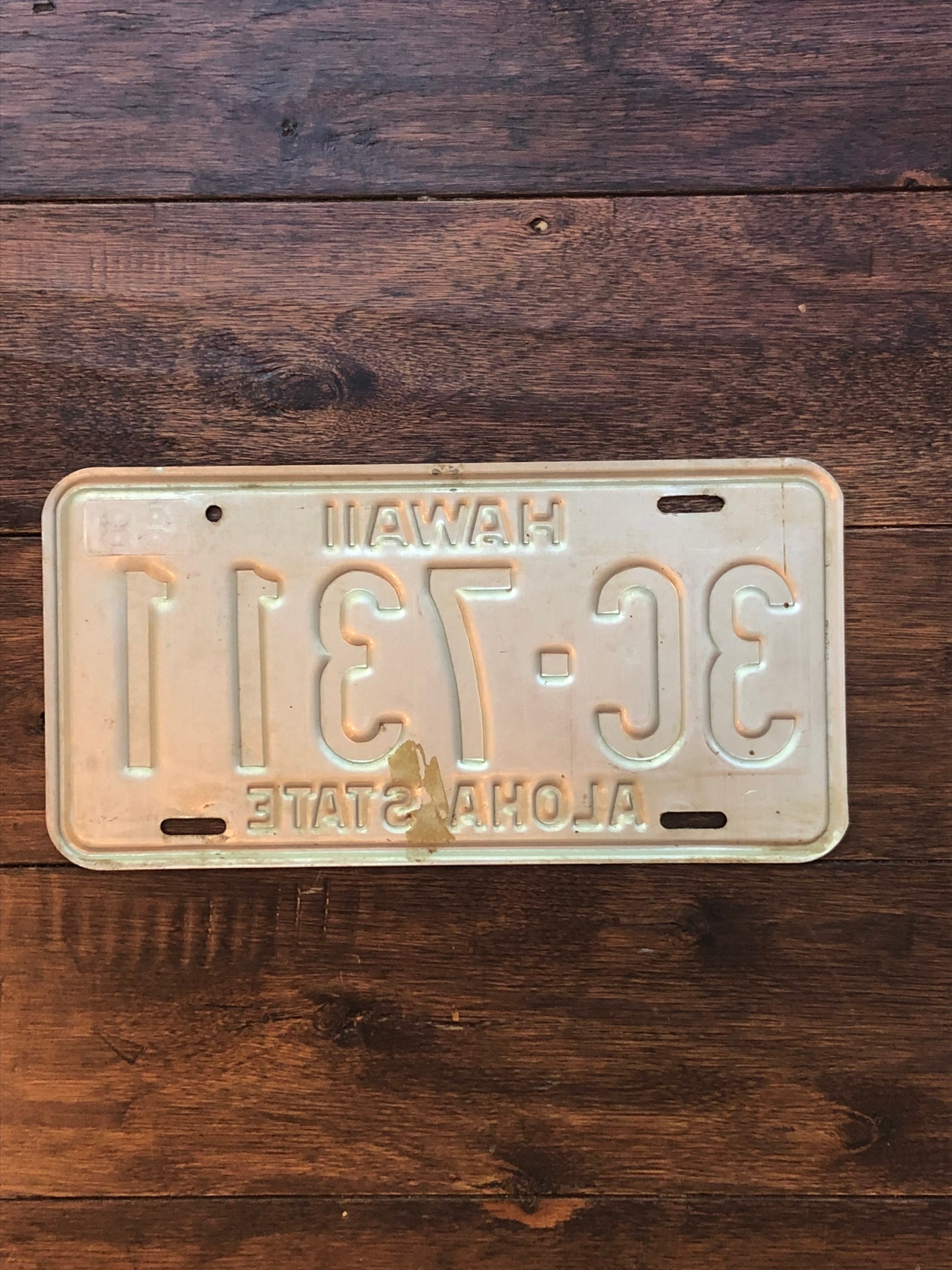 License Plate Hawaii 1969 vintage Hawaii License Plate 1969 Etsy