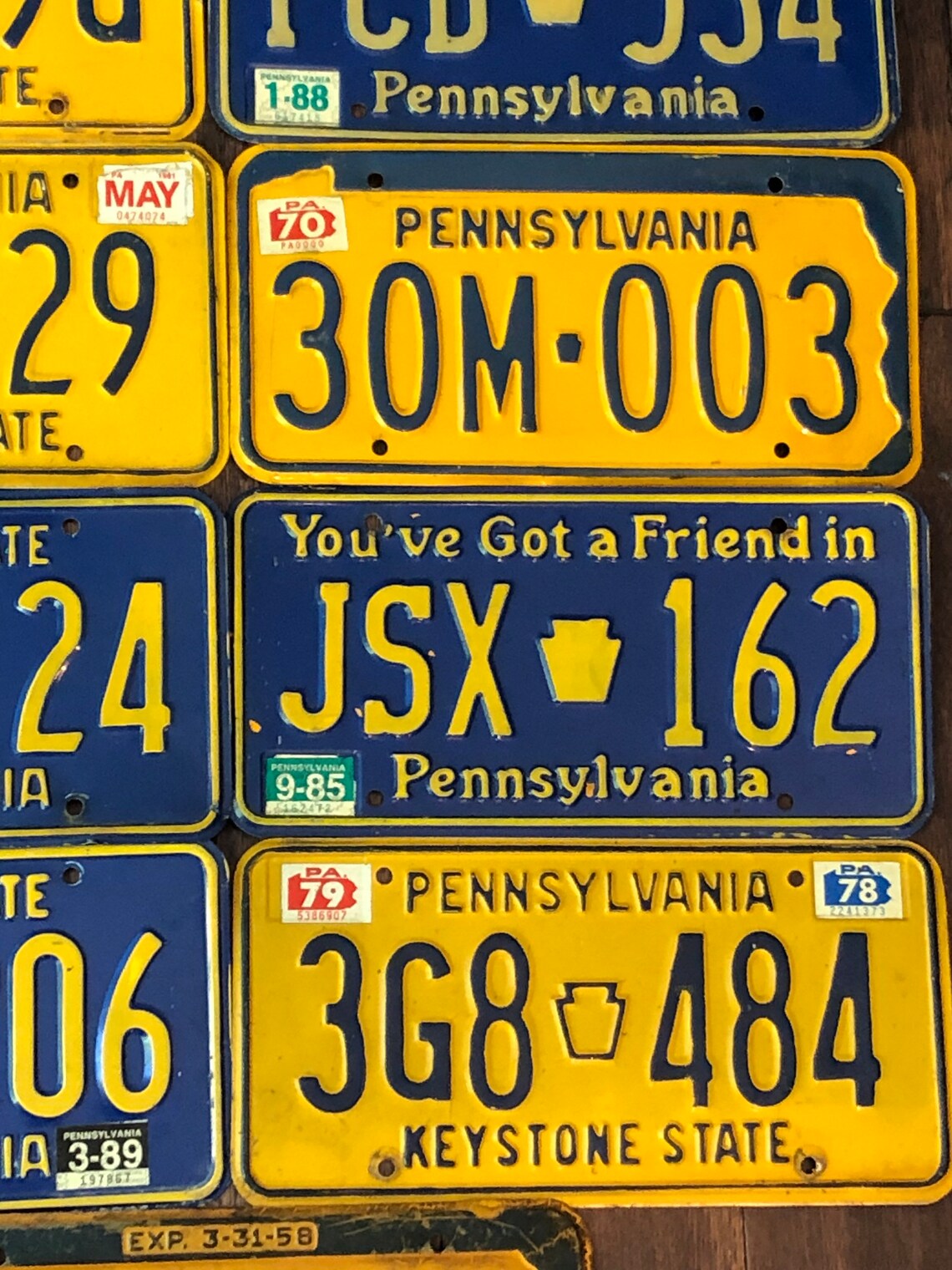 Pennsylvania Choice of License Plate pick Your Plate Etsy