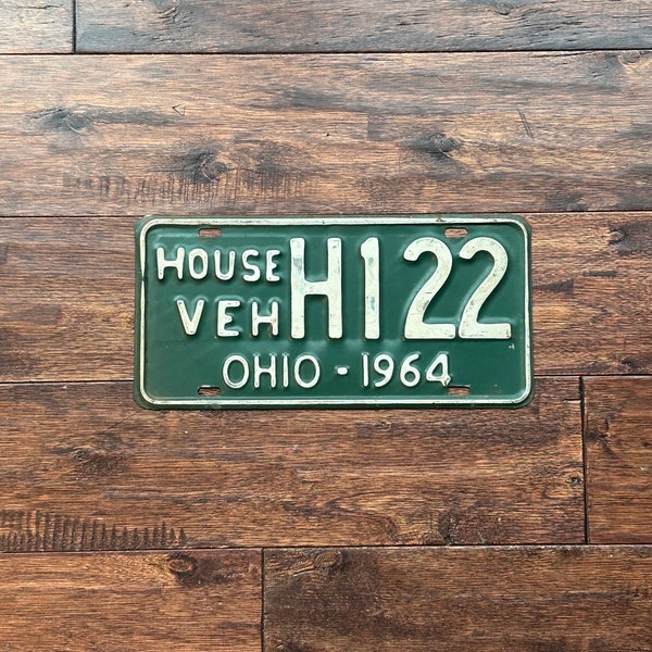 Ohio license plate 1964, license plate Ohio 1964, vintage Ohio license plate, house vehicle Ohio license plate, old Ohio license plate 1964.