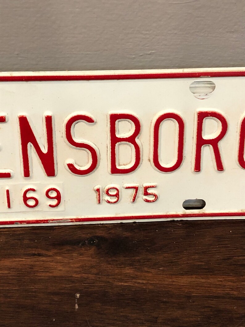 Vintage License Plate Topper North Carolina Greensboro Etsy