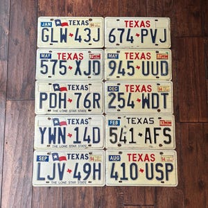 Texas License plates, Texas license plate choice, old Texas license plate, Texas 1980s 1900s, Vintage Texas truck license plates, Texas 1980
