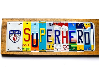 Nurses Gift, Nurse Superhero license plate sign, Nurse Appreciation gift, Unique License Plate Signs, Nurse Gift from coworkers, nurse gift.