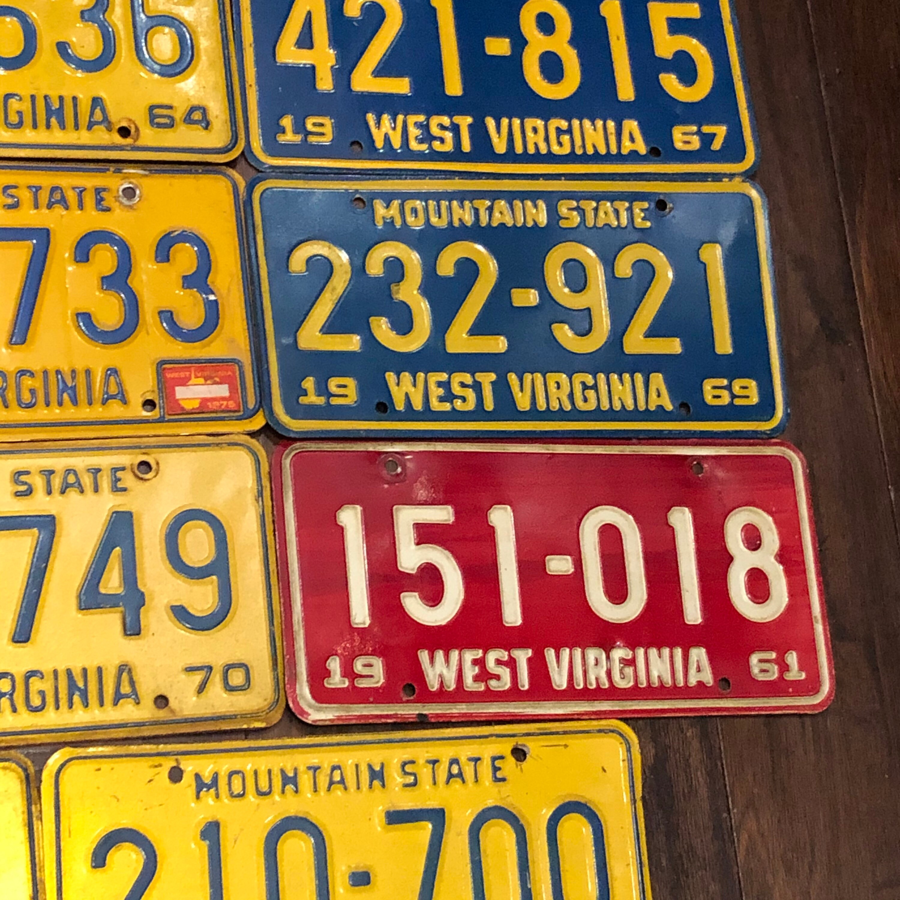 West Virginia choice of license plate pick your plate Etsy