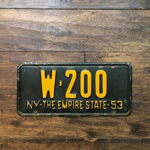 License Plate New York 1953, New York license plate 1953, New York license plate 1953, New York license plate 1950s,  New York license plate