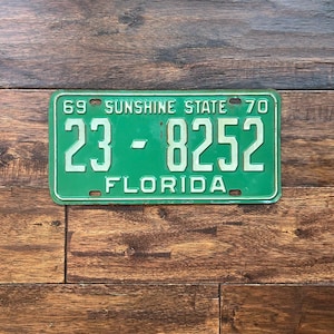 License Plate Florida, Florida License Plate Bay county, Florida license plate, Florida license plate 1969 1970, old Florida license plate.
