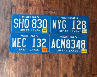 Michigan license plates, pick your Michigan license plate, license plates Michigan 2007 2006 2005 2002, old license plates, vintage Michigan