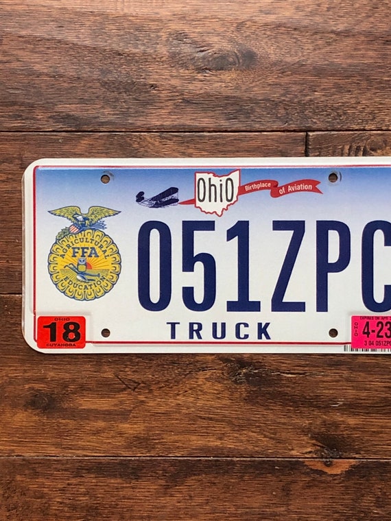 License Plate Ohio Future Farmers of America Ohio Specialty
