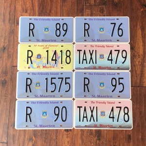 License plate your choice St. Maarten, Island license plates your choice, ST. Maarten- license plates, Caribbean license plate, license