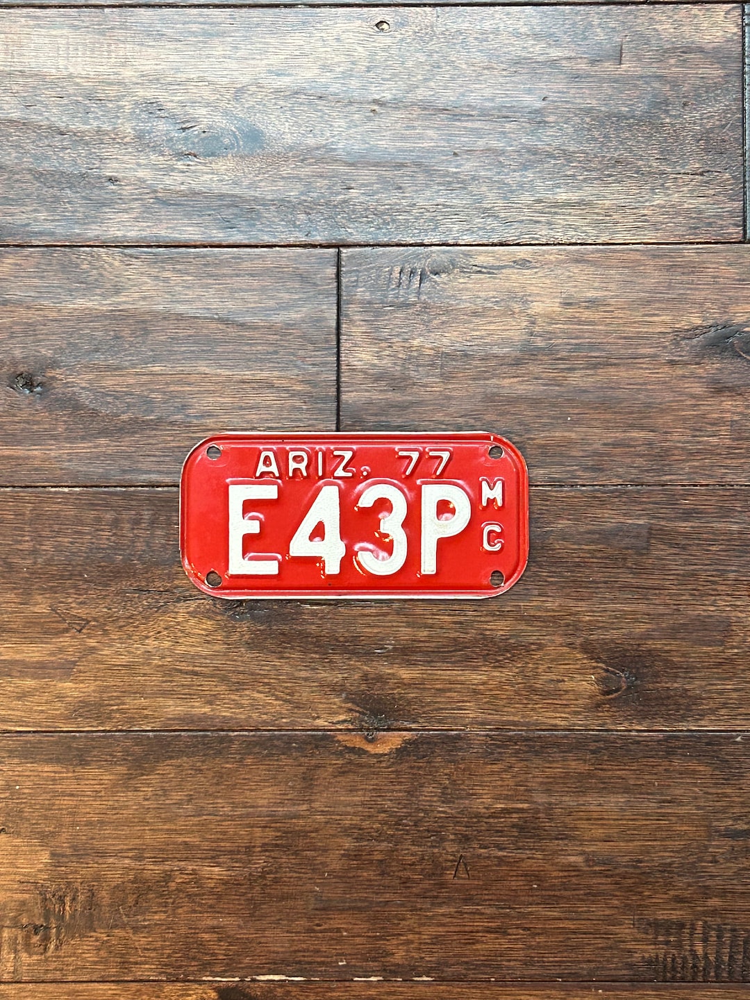 License Plate Arizona 1977 Motorcycle, 1977 Motorcycle License Plate