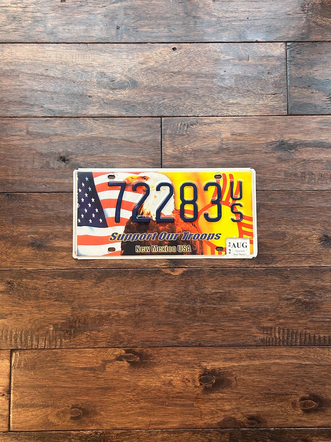 License Plate New Mexico Support Our Troops, New Mexico License Plate