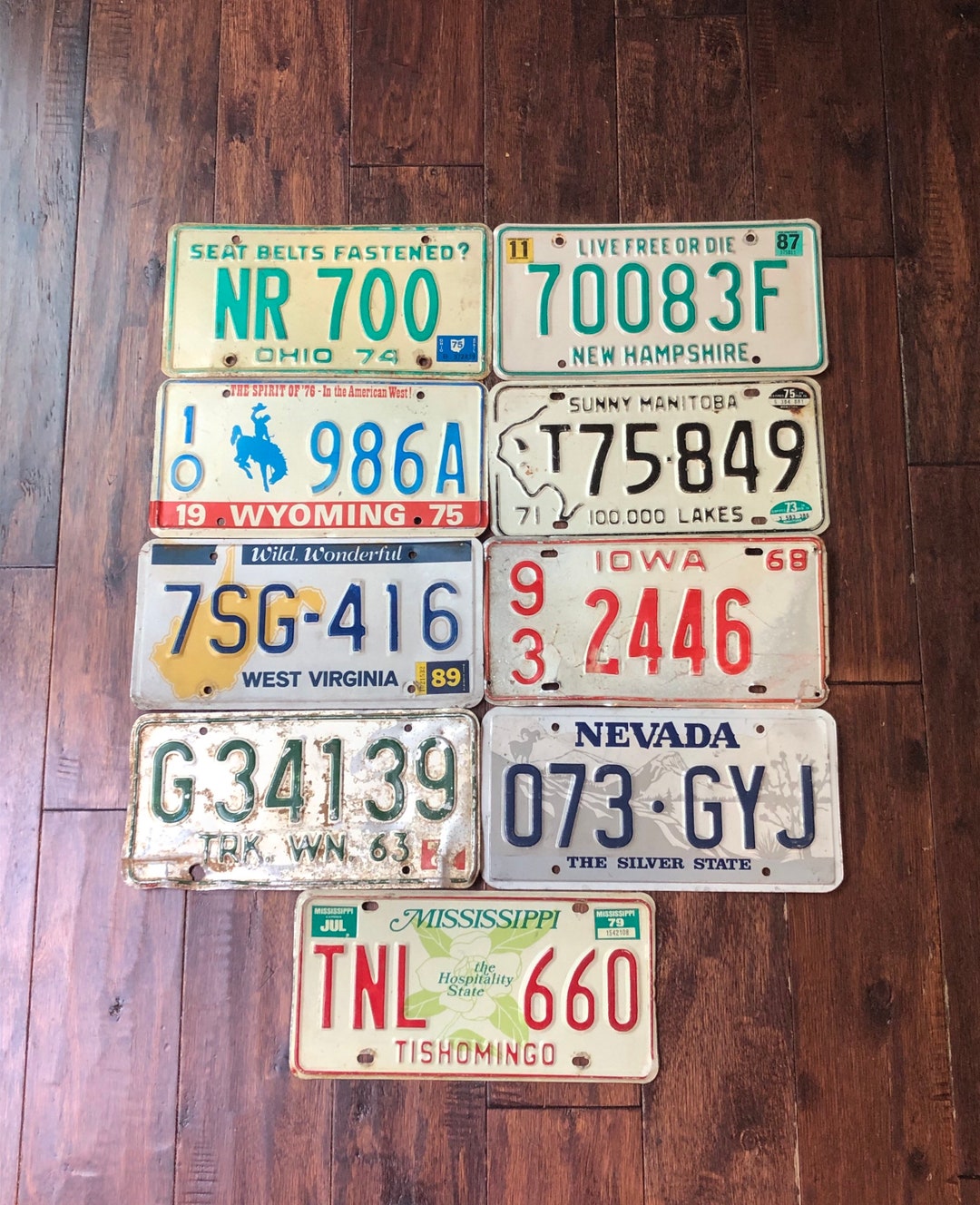 License Plate Choice Rusty Worn Out All Authentic License Etsy