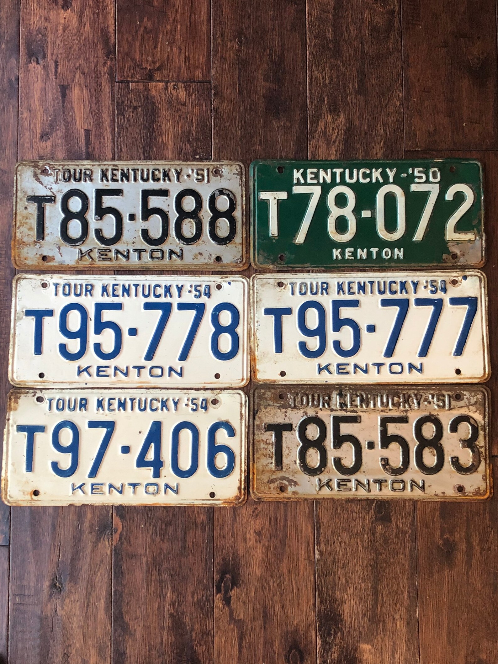 Choice of Vintage License Plate Kentucky Kenton County 1950 - Etsy