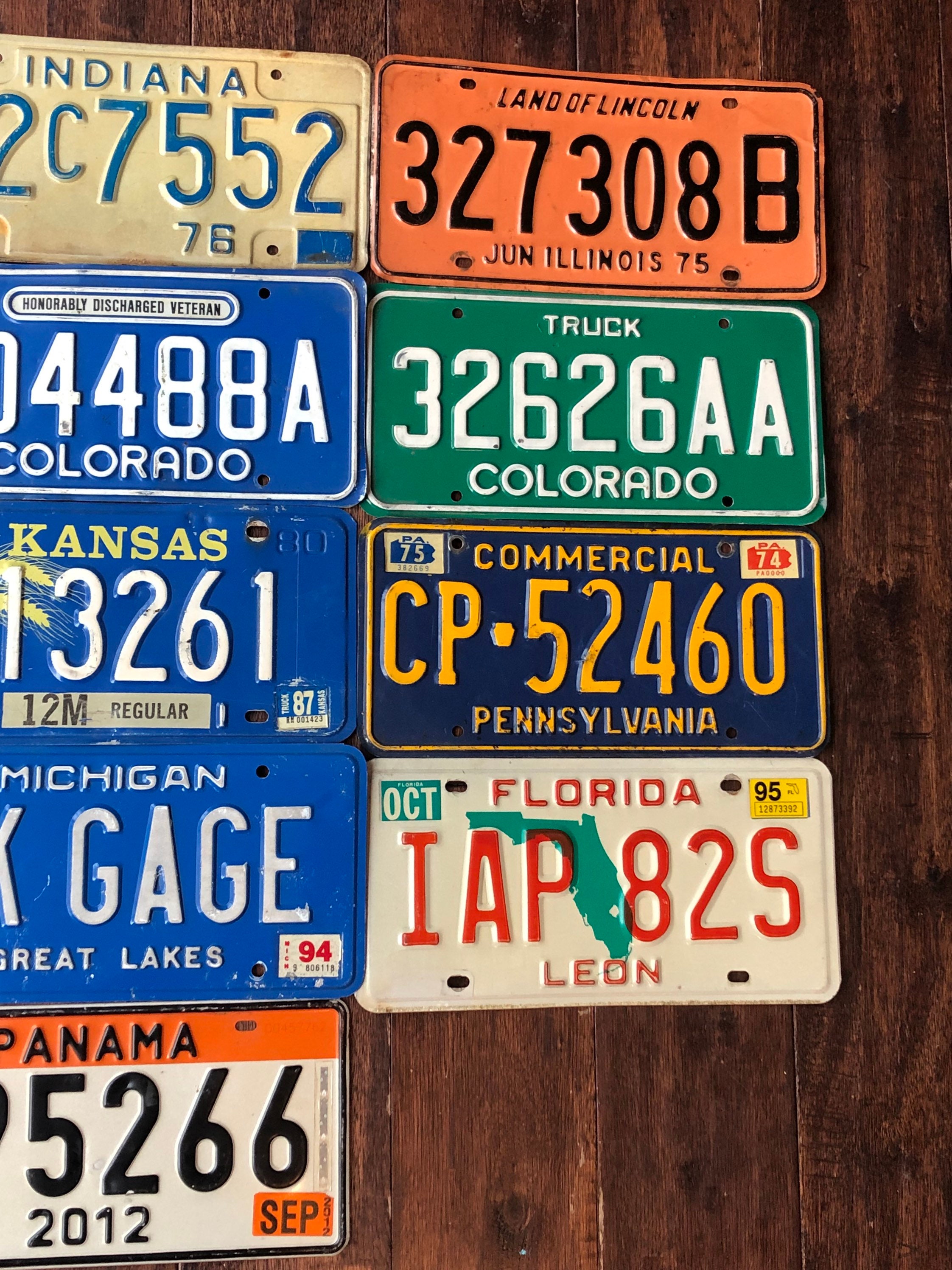 License Plate Choice Rusty Worn Outall Authentic License Etsy