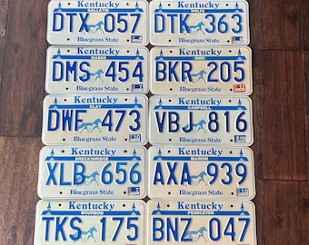 Kentucky license plates, license plates choice Kentucky , Kentucky license plates 1989 1991 1997 1998, Kentucky license plate 1990s
