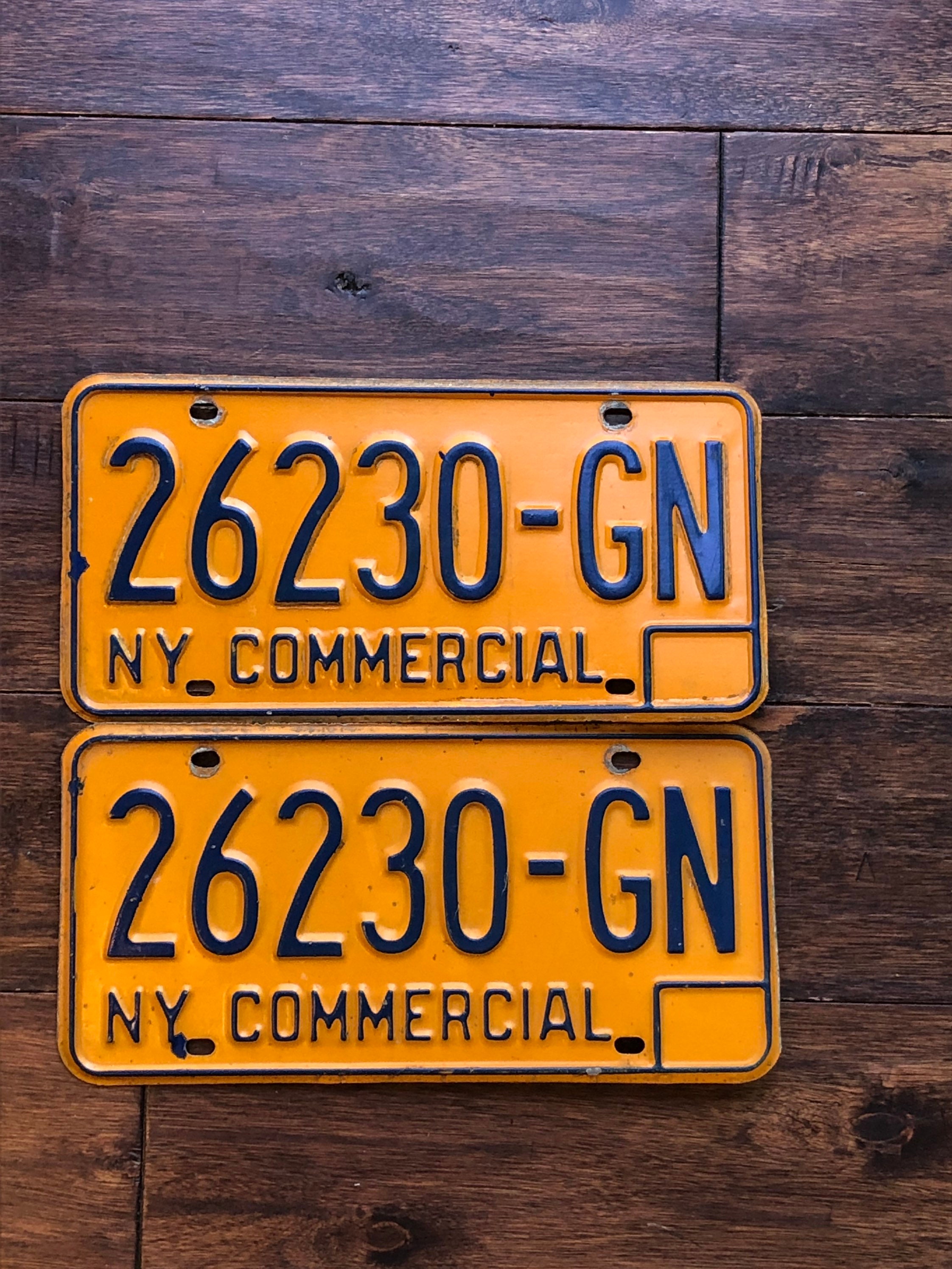 License Plate Pair New York 1973 to 1986 Base, New York License 