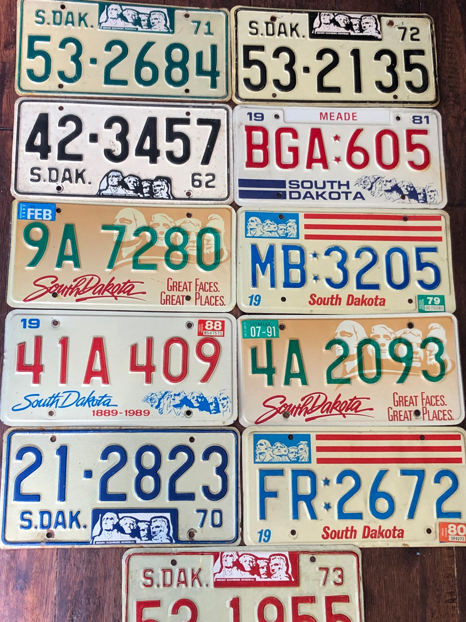 South Dakota Choice of License Plate pick Your Plate Etsy