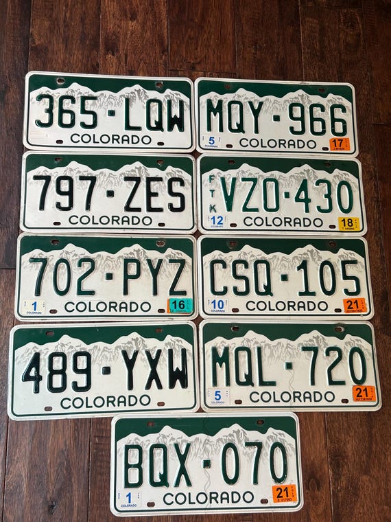 Colorado License Plate Options