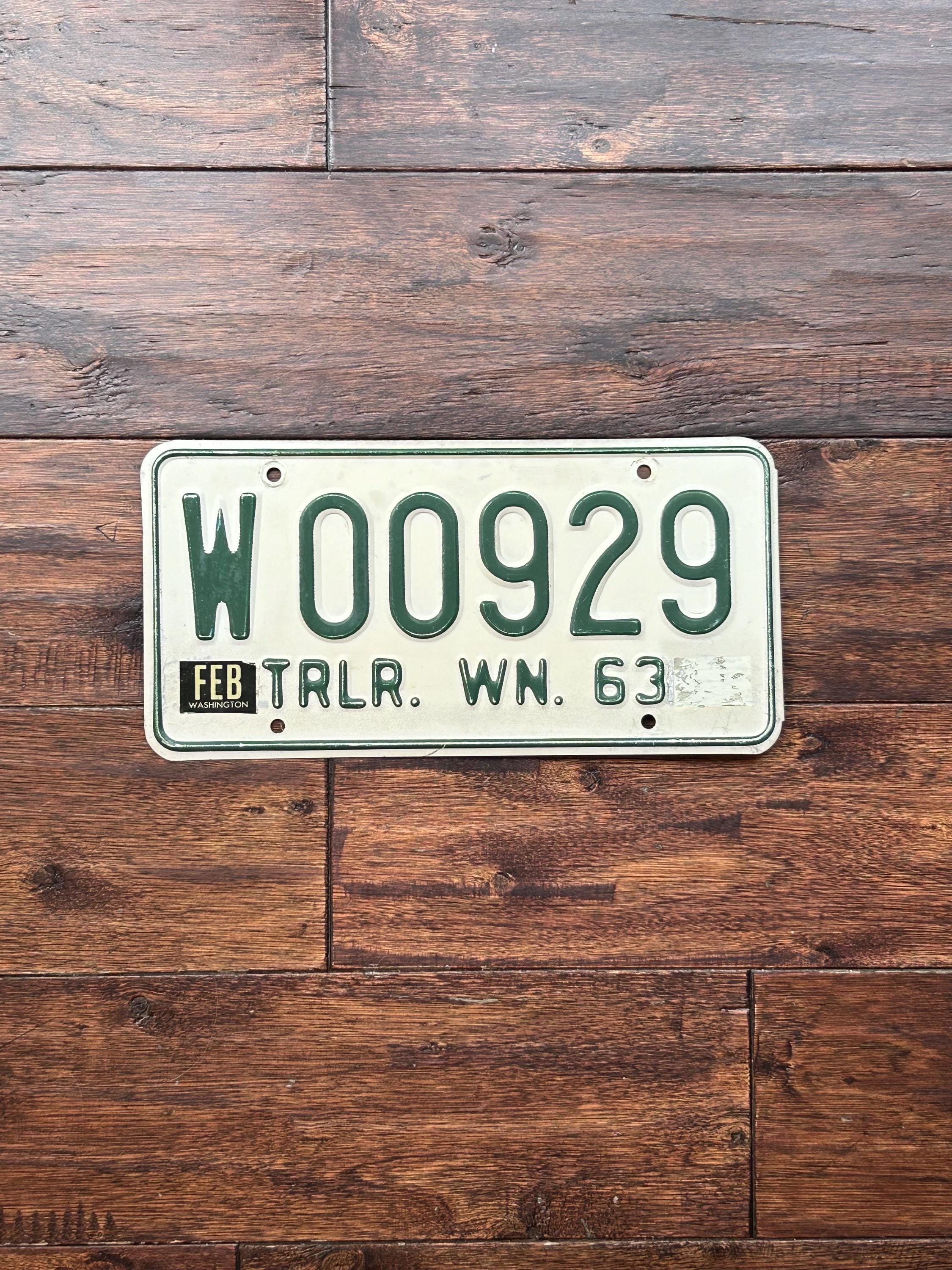 1963 Washington License Plate - Etsy