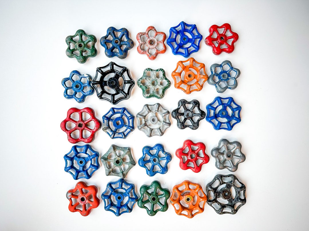 Faucet Handles, Vintage Lot of 25 Faucet Handles Great Colors and