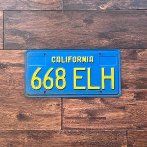 License Plate California, vintage California license plate 1970s 1980s, Vintage California license plate 1970s, old California license plate