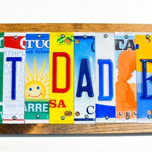 Father's Day Gift,License Plate Sign best dad ever, Best Dad Ever sign, Number One Dad-Fathers day gift, husband gift for Fathers Day. image 4