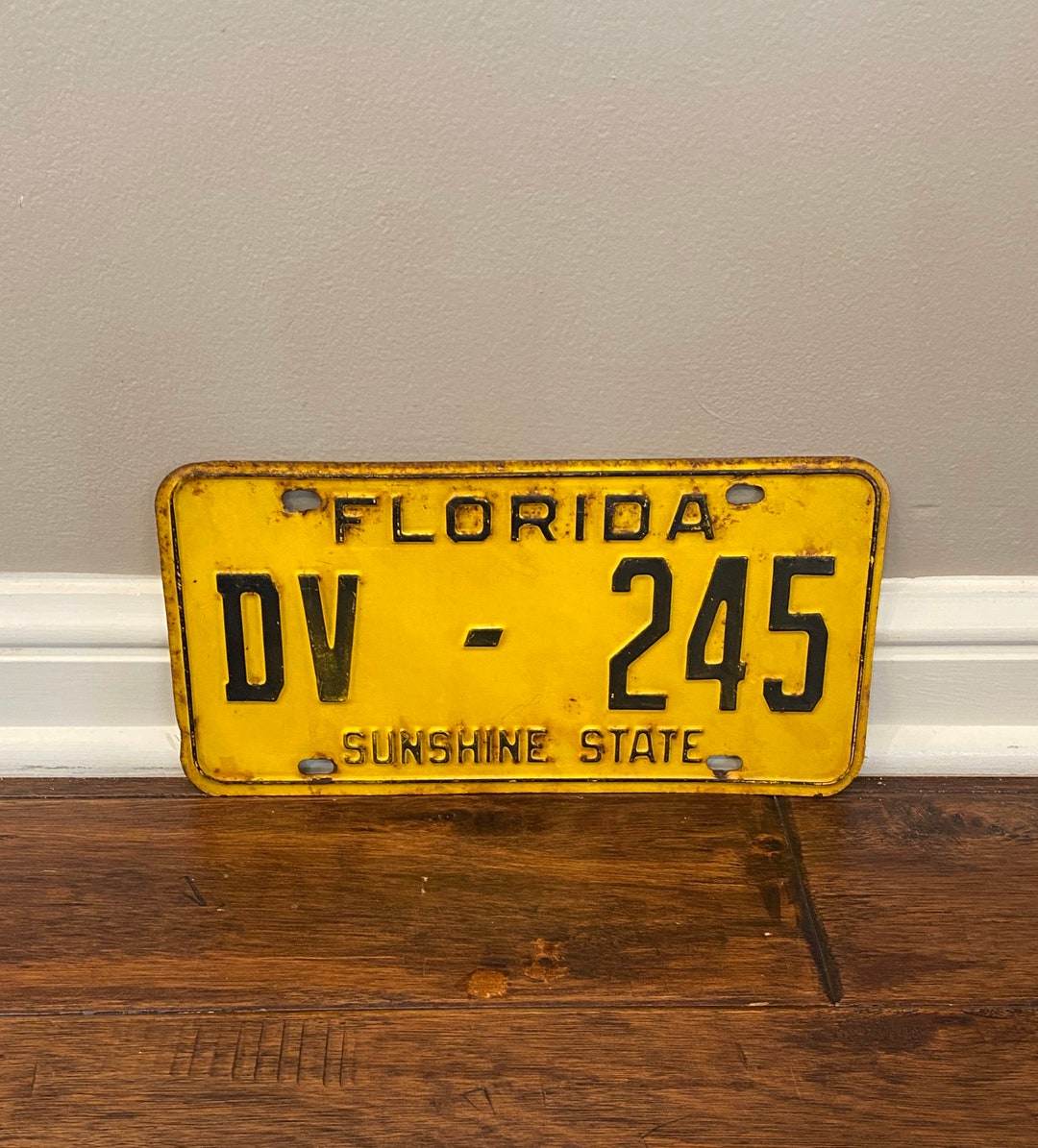 License Plate Florida 1961 Disabled Veteran, 1961 Florida License Plate