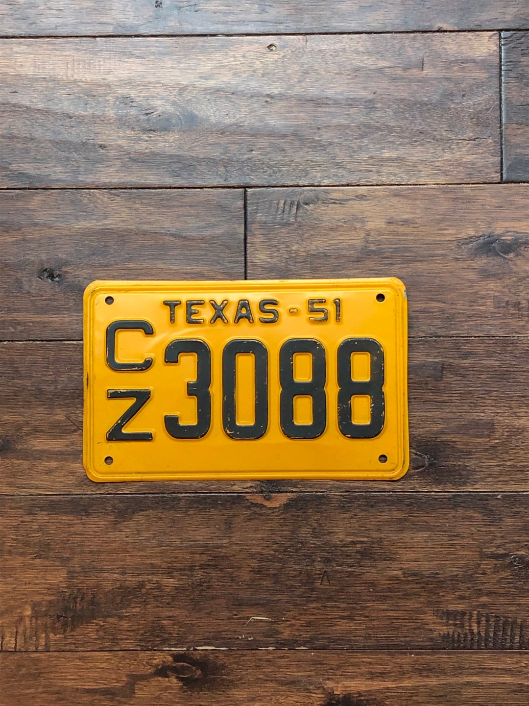 License Plate Texas 1951, Vintage Texas License Plate, 1951 Vintage