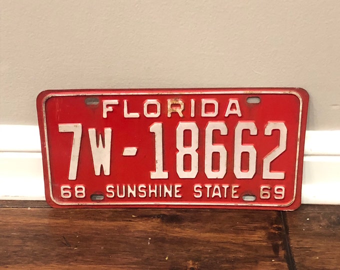 License Plate Florida 1969 Florida License Plate Orange Countyvintage